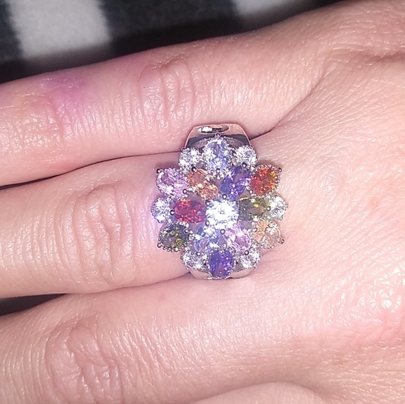 S925 stampd birthstones mix 🌼 ring - Picture 4 of 7